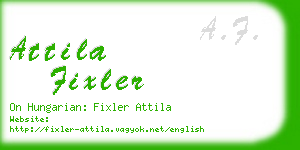 attila fixler business card